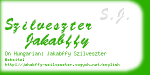 szilveszter jakabffy business card